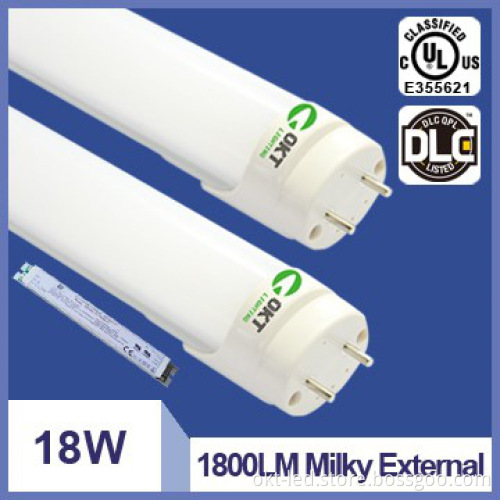 2014 hot sale DLC UL 110lm/w t8 led tube light